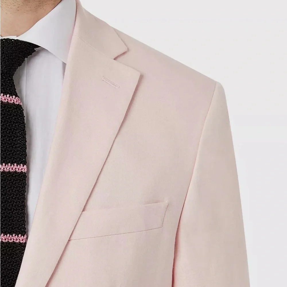 Lauren by Ralph Lauren Men's Pink suit jacket linen Blazer 42R - Picture 3 of 12